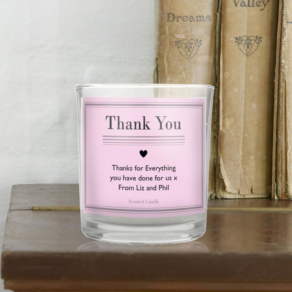 Personalised Classic Pink Scented Jar Candle Extra Image 1